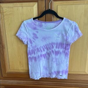 just be Purple Short Sleeve Tie-Dye Tee